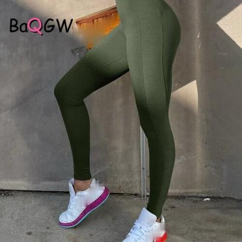 Women Ribbed Knitted High Waist Sports Leggings Work Out Pant Girls Elastic Fitness Capris Hollow Out Running Tights Sweatpants