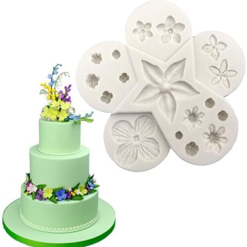 1PC DIY Sugarcraft Fondant Cake Decorating Tools NEW Flower Leaf Silicone Mold Cupcake Chocolate Gumpaste Mould