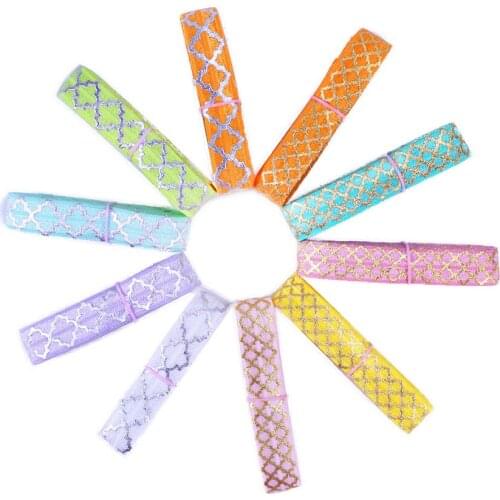 20yards/lot 2yards/color 5/8'' 16mm quatrefoil FOE fold over elastic for DIY accessaries