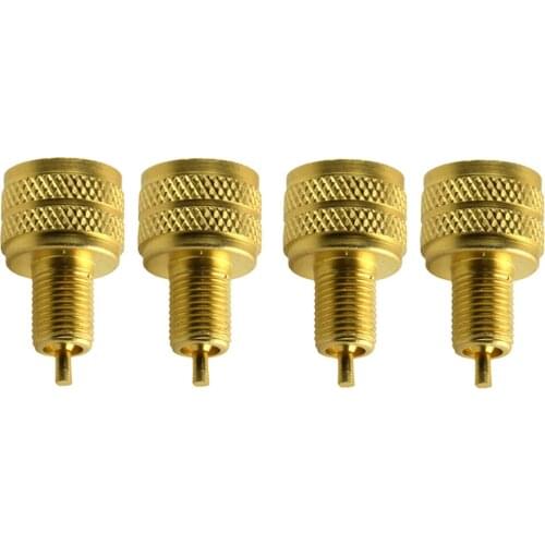4 Pieces Vehicle Replacement Brass External Bore Valve Stem Adapter (22mm)