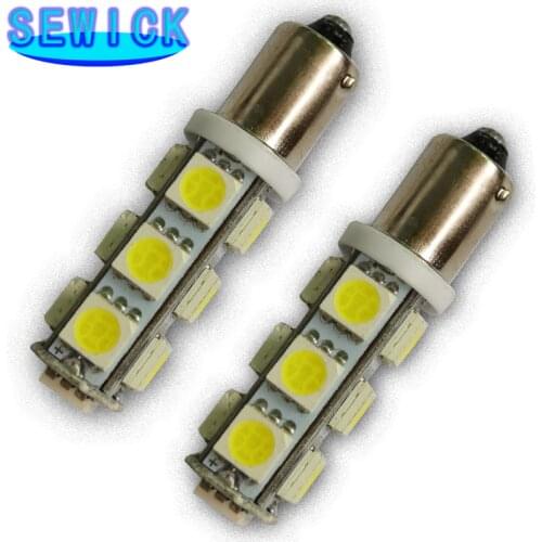 50pcs High Quality BA9S 434 T4W 9 13 LED 5050 SMD H6W Car Auto Interior Reading Lights Dome Lamp DC 12V