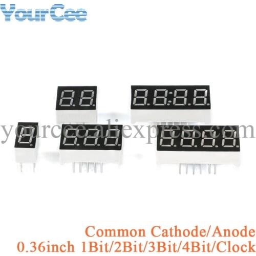 Big Sale!!! 15pcs 2 / 3/ 4 bit (5pcs per size) Common Anode Positive Digital Tube 0.36" 0.36in. Red LED Display 7 Segment
