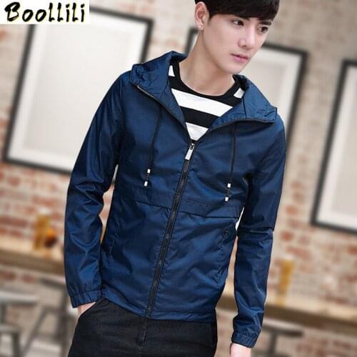 Boollili Hooded Bomber Jacket Men Casaco Casual Masculino Spring Autumn Mens Jackets And Coats Jaqueta Masculino Coat Men