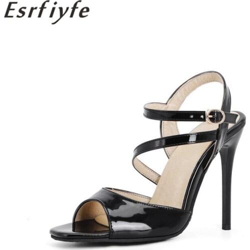 ESRFIYFE 2021 New Summer Wmen Sandals Sexy Shoes Woman Thin High Heels Square Toe Lady Mules Zapatillas Mujer Large Size 30-48