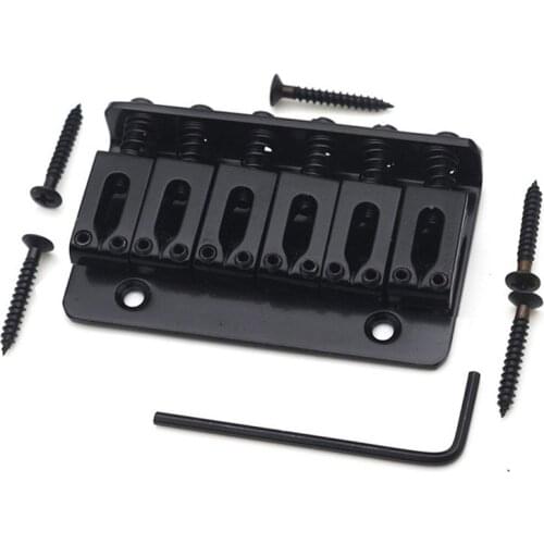 Black 68.5x36.5mm Fixed HardTail Electric Children Guitar Bridge Tailpiece