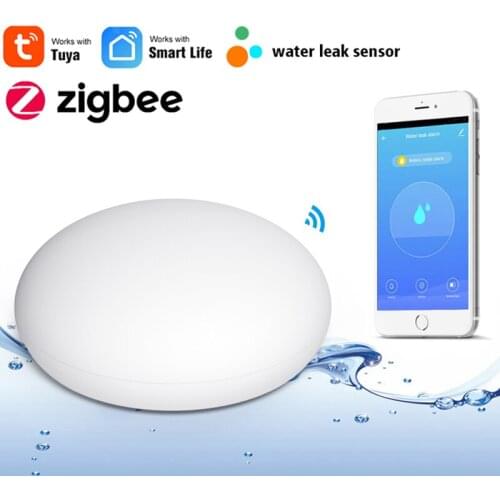 Tuya Zigbee3.0 Water Detector Leak Alarm Water Flood Detector Smart Home Alarm Overflow Full Water Remote Alarm For Smart Life