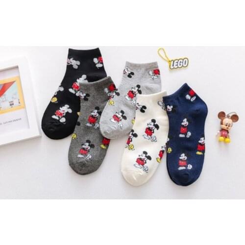 Disney Anime Minnie Adult Socks Girls Boys Mickey Mouse Figures Sweet Socks Adult Fashion Wild Thread Soft Cartoon Sport Socks