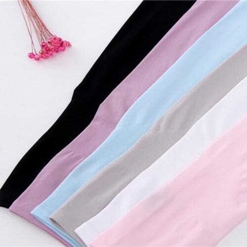 New Arrive Long Gloves Sun UV Protection Hand Cover Arm Sleeves Ice Silk Sunscreen Sleeve Outdoor Arm Warmer Half Finger Sleeves