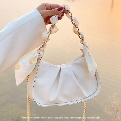 French High-quality One-shoulder Armpit Handbag Fold Cloud Handbags 2021 New Fashion Chain Can Be Cross-body