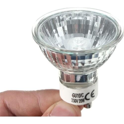 GU10 20W 35W 50W Halogen Bulb High Bright 2800K High Efficiency Clear Glass Lights Warm White Home Lamp Light Bulbs AC220-240V