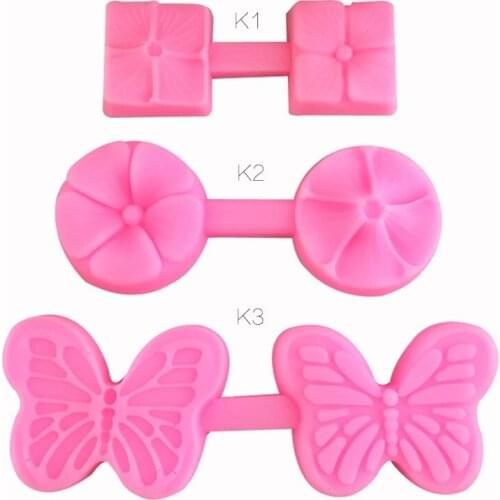 Baking Cake Decoration Tools Supplies Stencil Sugarcraft 3 Style 3D Butterfly Cherry blossoms Clover Cake Fondant Silicone Mold