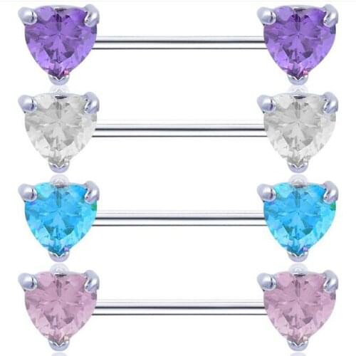 Fashion Belly Button Rings Plated Gold Surgical Steel Crystal Heart Fake Navel Body Piercing Jewelry Free Shipping
