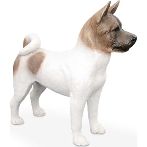JJM Japanese Akita Dog Car Decoration Toy PVC Model Pet Figure Canidae Animal Collector Educational for Children Adults KidsGift