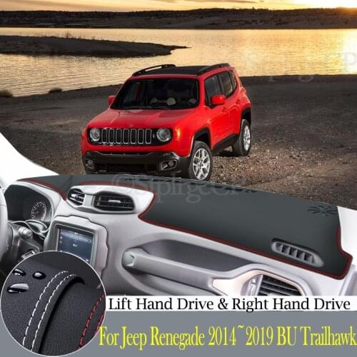 Quality leather instrument panel protection pad and light-proof pad for Jeep Renegade 2014~19 Trailhawk car styling accessories