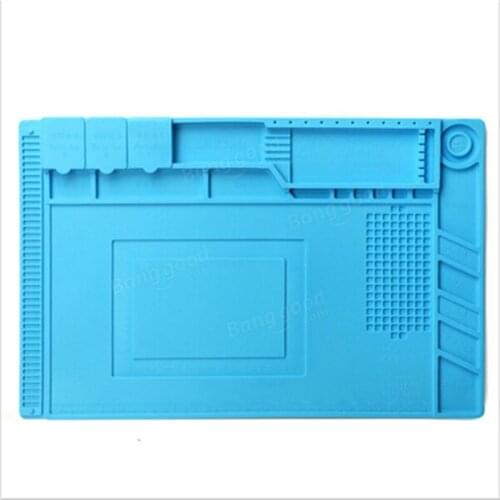 45x30cm Magnetic Heat Insulation Silicone Desk Mat Maintenance Platform with Magnetic Section for BGA Soldering Repair station