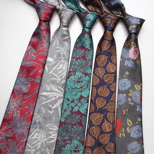 Linbaiway Mens Floral Print Neck Ties for Man Casual Slim Tie Gravata Wedding Business Neckties New Design Men Polyester Ties