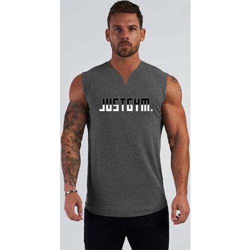 Pure Cotton V-neck Mens Vest Cotton Summer New Style Sweatshirt Sports Fitness Sleeveless Waistcoat Tide