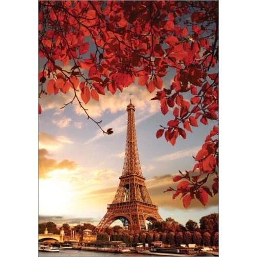 Counted Cross Stitch Kits Needlework Embrodery - Crafts 14 ct Aida Color DIY Arts Handmade Home Decor - Eiffel Tower 4
