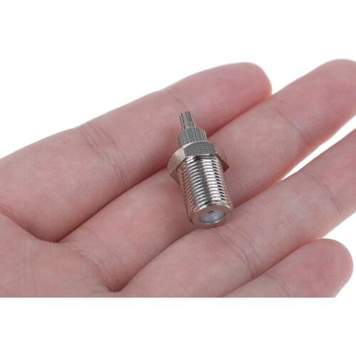 Nickel Plated 26mm F Female To TS9 & CRC9 Male Plug Coaxial Adapter RF Connector
