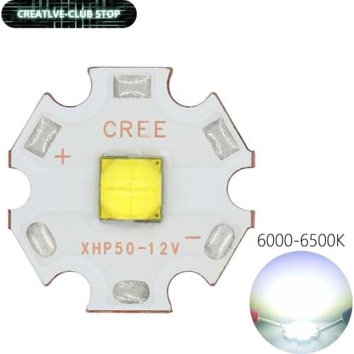 2Generation Original CREE Flashlight Lamp Bead Emitter Diode XHP50.2 LED Emitter 12V Neutral White light on 20mm Copper PCB DIY