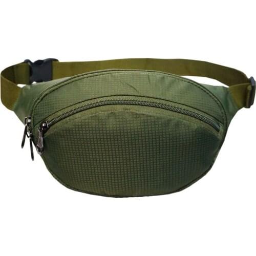 Fashion Waterproof Nylon Womens Fanny Pack Solid Color Mens Outdoor Waist Bag Trekking Belt Bag Travel Chest Sport Bags