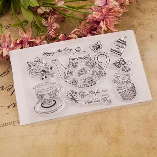 Teapot Clear Stamp Or stamp for DIY Scrapbooking/Card Making/Kids Fun Decoration Supplies A666