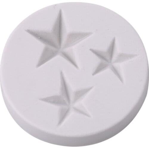 Gray 3 Five-pointed Star Fondant Cake Silicone Mold DIY Candy Cookie Cupcake Molds Baking Decorating Tools Biscuits Mould