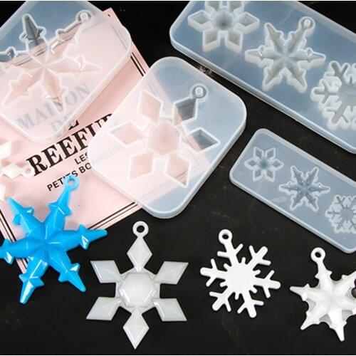 Snowflake shape silicone mold DIY chocolate bakeware epoxy resin aroma candle clay decoration craft mold