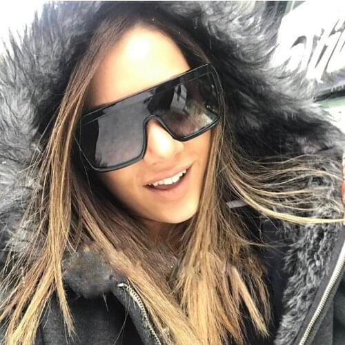 FEISHINI 2020 High Quality Big Square Sunglasses Women Vintage Goggle Men Oversized Sunglasses Polarized Ladies UV Protection