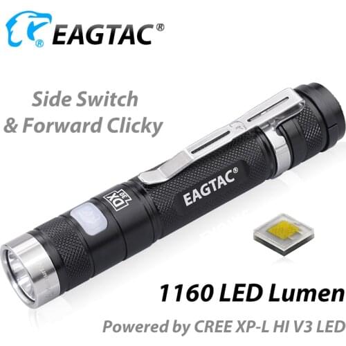 EAGTAC DX30LC2 XPL HI Long Throw 1160 Lumen Tactical LED Flashlight Hunting 18650 Battery Strobe SOS