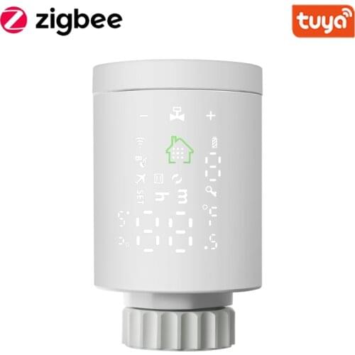 Tuya ZigBee3.0 Smart Radiator Actuator Programmable Thermostatic Radiator Valve Temperature Controller Support Alexa