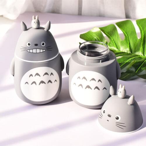 High Quality Glass Cup Fashion Creative Double Heat-resisting Lovely Totoro Drinking Cartoon style glass Water Bottles