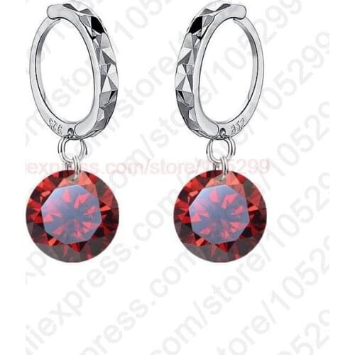 Big Sale Jewelry Earrings Multiple colors Cubic Zirconia Dashion Drop Earring 925 Sterling Silver Party Jewelry Gift