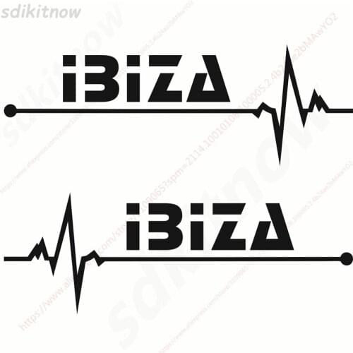 1pair 7x20cm New Heart Car Sports Decal Sticker Styling Windows Door Decoration For SEAT IBIZA 6J 6I FR 2018 cupra accessories