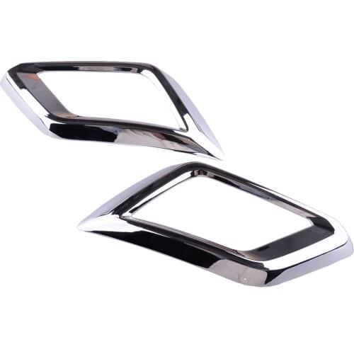 1 Pair Car Exterior Front Bumper Fog Lamp Light Cover Trim Fit for Nissan Rogue X-Trail 2014 2015 2016