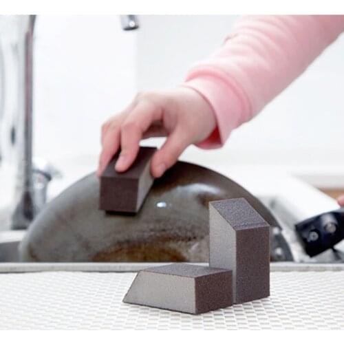 1PC Alumina Emery Sponge Rust Dirt Stains Cleaner Tools Bowl Washing Sponge Pot Brush Kitchen Cleaning Tool Sponges Brush