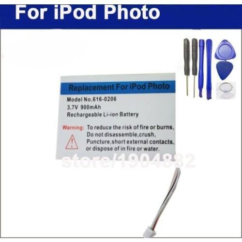 10pcs Battery Batteria 3.7V 900mA Battery For iPod photo 616-0206 Battery