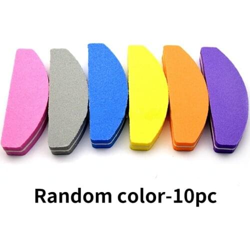 10pcs/ pack 100/180 Grit Nail Files Washable Double-Side Emery Board Nail Buffering Files Salon Manicure Tools Supplier