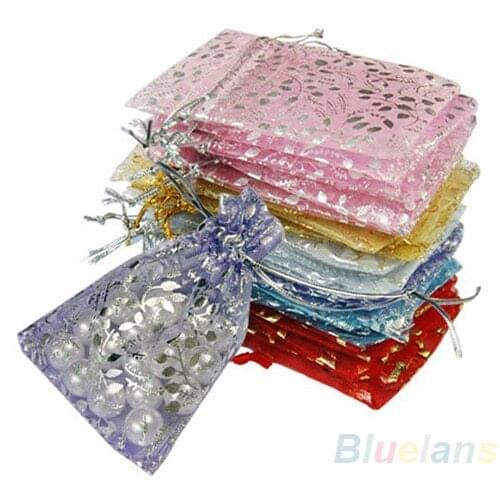 25pcs/set Organza Jewelry Wedding Gift Pouch Bags 7x9cm 3X4 Inch Mix Color for Party Holiday New Year Use 06Y5
