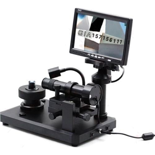 30X-110X Diamond Waistline Video Microscope Jewelry Detection Diamond Number Microscopio with 7 inch Screen