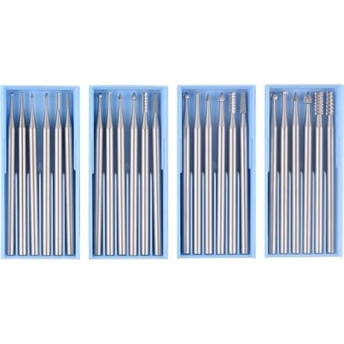 4 PCS/set Electric Wood Micro-carving Accessories 44mm Alloy Material Olive Core Carvin Knife Tooth Needle Set Hand Tools