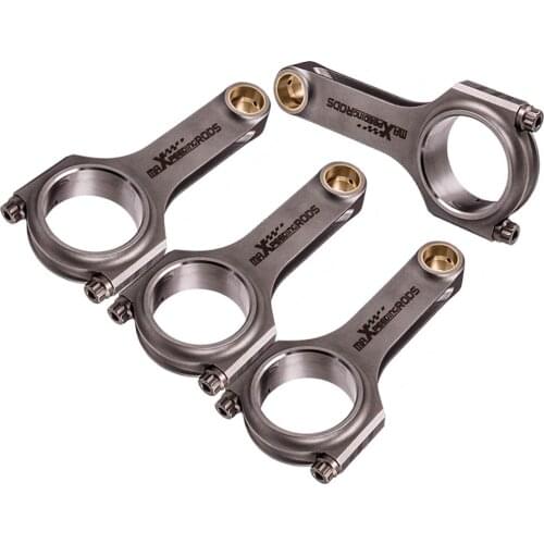 4x New Racing Connecting Rods+ARP2000 Bolts for Ford X-flow Narrow Journal for Lotus twin cam 1600 122.58mm