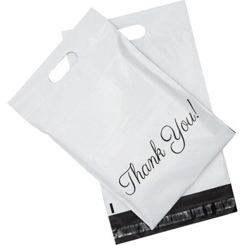 50pcs Express Bag 10*13Inch White Tote Bag Courier Bags Self-Seal Adhesive Thick Waterproof New PE Poly Envelope Mailing Bags