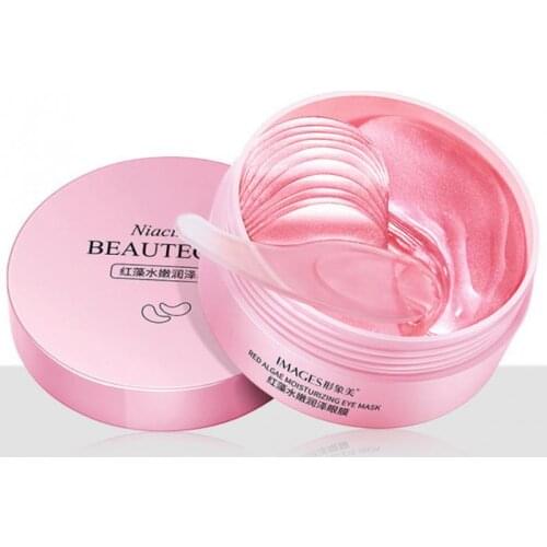 60PCS Red Seaweed Crystal Eye Mask To Relieve Eye Fatigue Fine Lines Anti-Aging Beauty Patches For Eye Skin Care Korean Cosmetic