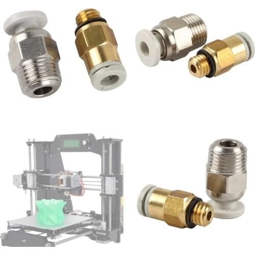85DD 2pcs/set for V6 CR-10 3D Printer Parts Hotend + Extruder Pneumatic Connectors for Creality Ender 3 CR10 Printers 1 Set