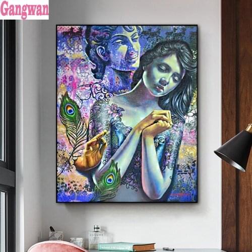 Diamond Painting Rhinestone abstract couple painting 5D DIY Diamond Embroidery,Cross Stitch,diamond Mosaic Sale bedroom decor