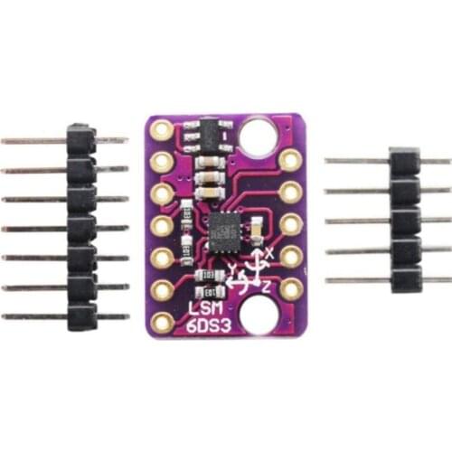 GY-LSM6DS3 LSM6DS3 Accelerometer Gyro Embedded Digital Temperature Sensor Module SPI IIC I2C Interface Module 8kb FIFO Buffer 5V