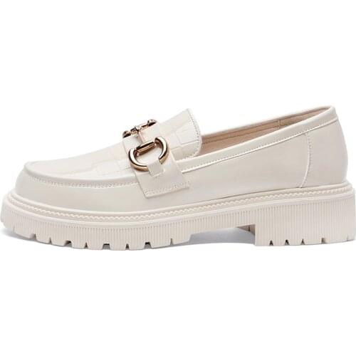 Round Toe Thick-Heeled Single Shoes With Foot Solid Color WomenS Shoes Waterproof Platform WomenS Shoes