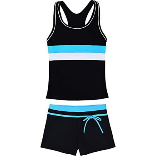 6-14Years Girl Swimsuit Kids Print Teenage Girl Bikini Set Tank Tops Bottoms Girls Bathing Suits Two Pieces Childrens Swimwear