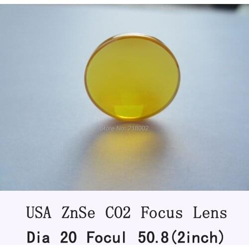 USA ZnSe Co2 Laser Lens 20mm Diameter 50.8/2" Focus Length For Laser Engraver and Cutting Machine Freeshipping HQ